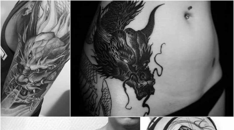 Тату дракон – значение и эскизы для девушек и мужчин Дракон тату на руке реализм